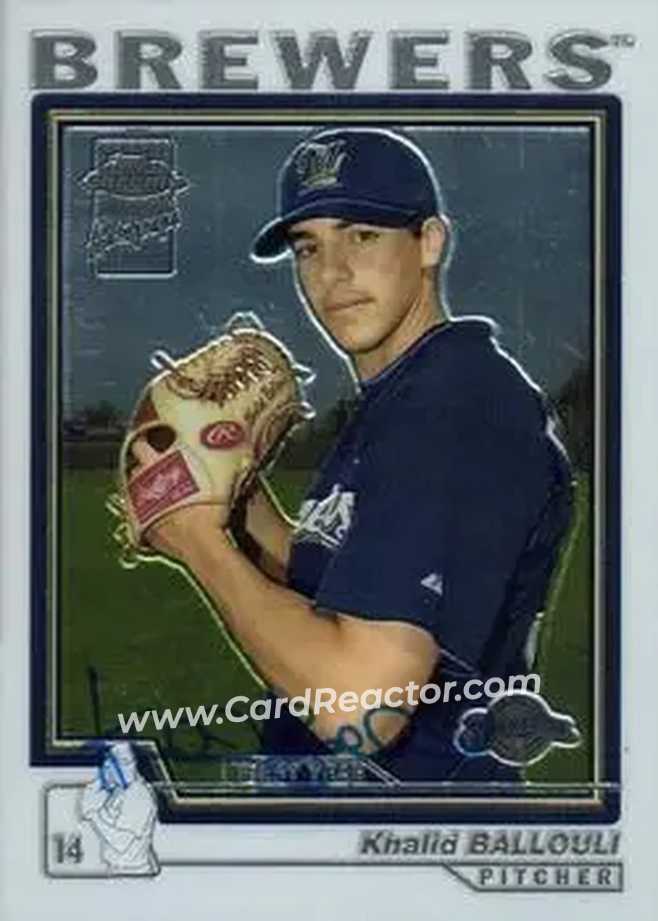 2004 Topps Chrome #227 - Khalid Ballouli - Milwaukee Brewers - Front
