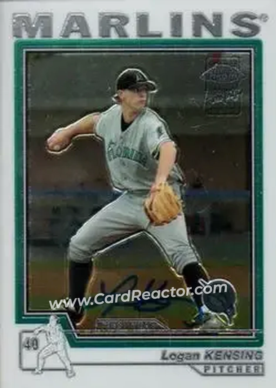 2004 Topps Chrome #245 - Logan Kensing - Florida Marlins - Front 2004 Topps Chrome #245 - Logan Kensing - Florida Marlins - Front