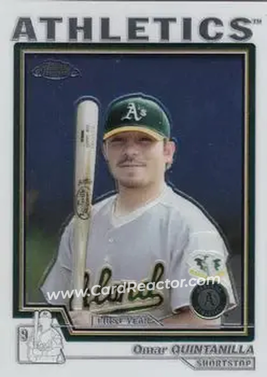 2004 Topps Chrome #248 - Omar Quintanilla - Oakland Athletics - Front