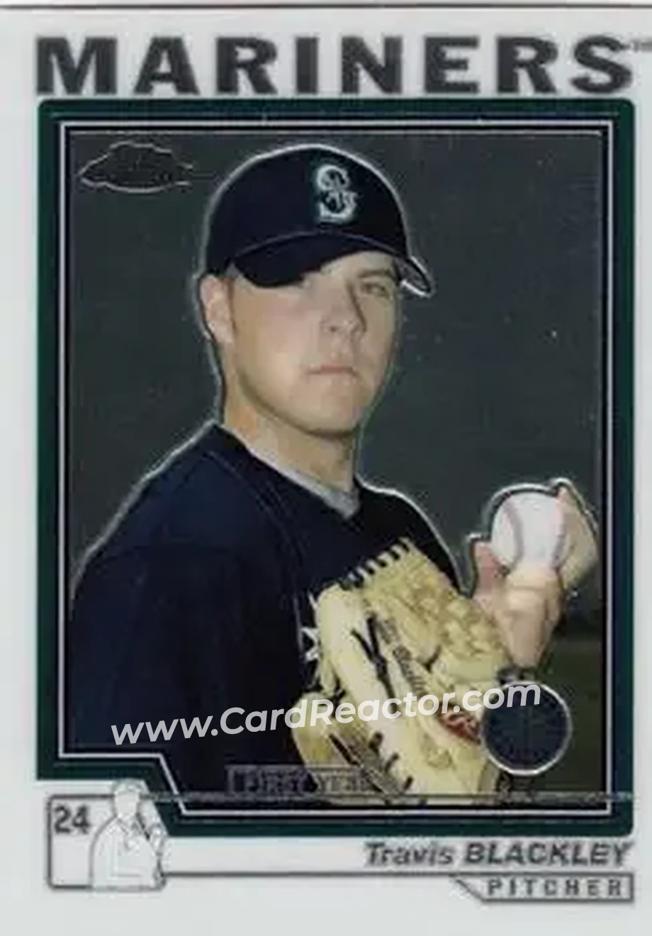 2004 Topps Chrome #252 - Travis Blackley - Seattle Mariners - Front