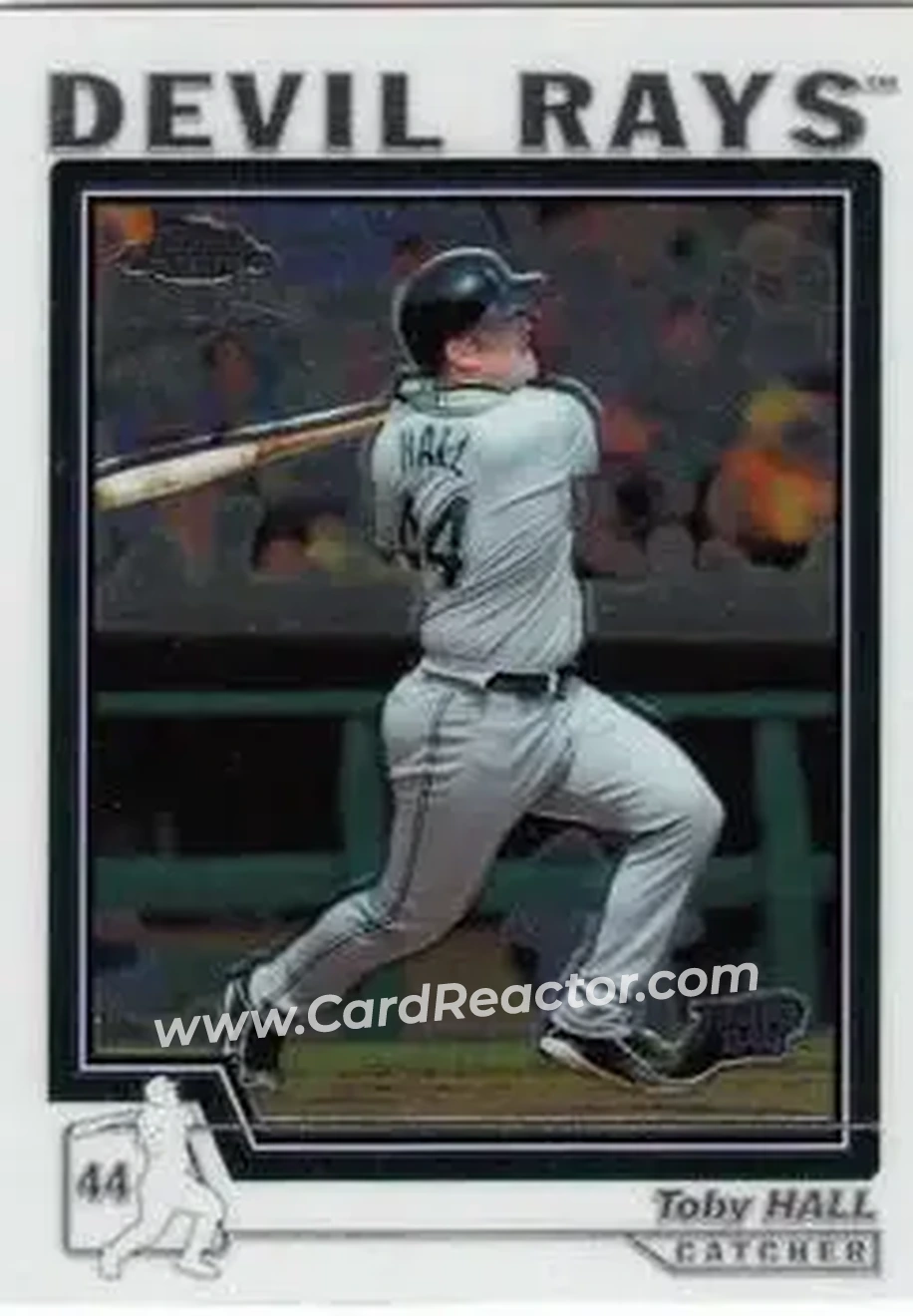 2004 Topps Chrome #159 - Toby Hall - Tampa Bay Devil Rays - Front