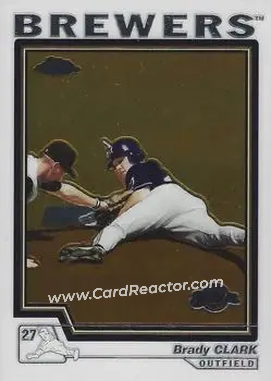2004 Topps Chrome #299 - Brady Clark - Milwaukee Brewers - Front