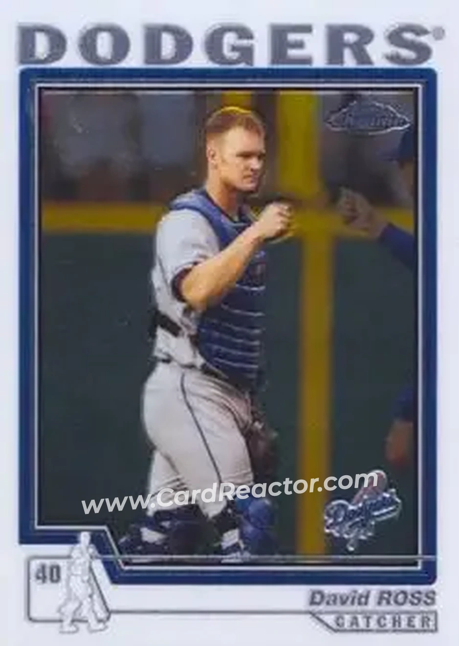 2004 Topps Chrome #305 - David Ross - Los Angeles Dodgers - Front