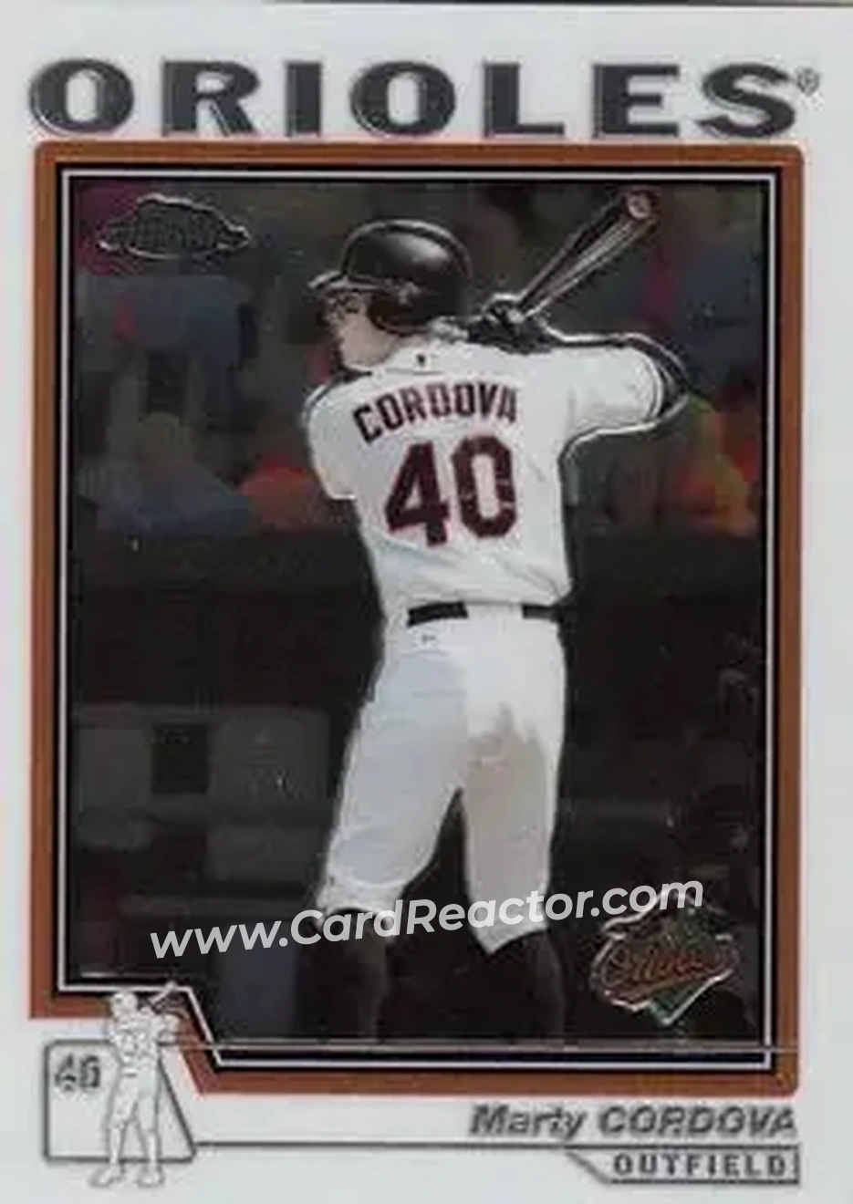 2004 Topps Chrome #310 - Marty Cordova - Baltimore Orioles - Front