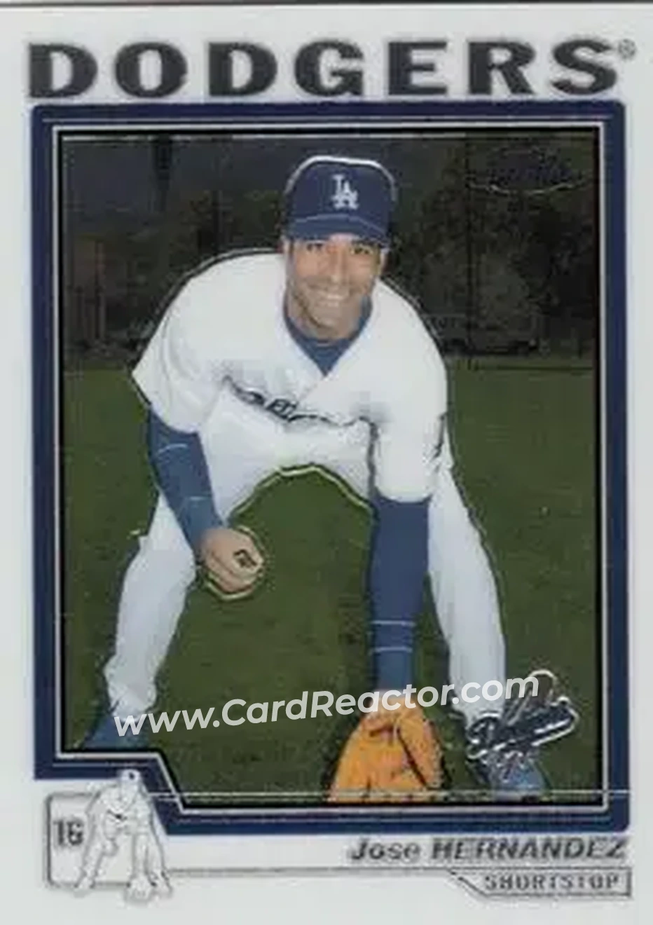 2004 Topps Chrome #338 - Jose Hernandez - Los Angeles Dodgers - Front