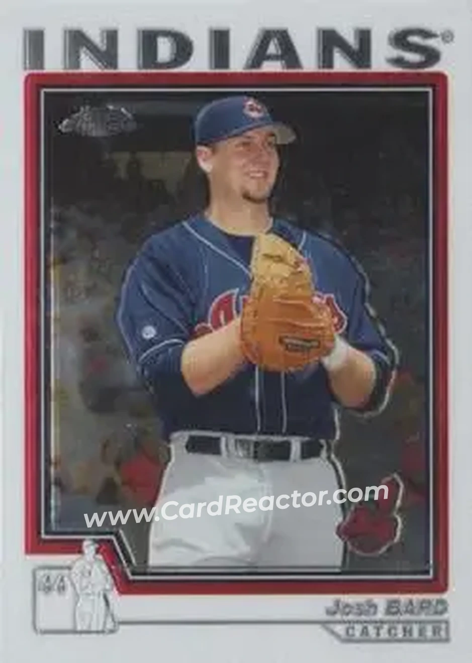 2004 Topps Chrome #345 - Josh Bard - Cleveland Indians - Front