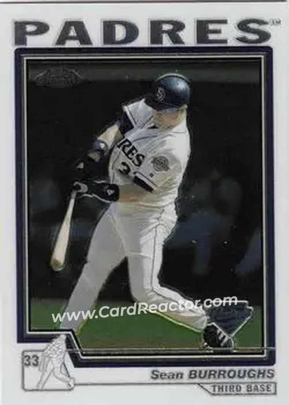 2004 Topps Chrome #352 - Sean Burroughs - San Diego Padres - Front