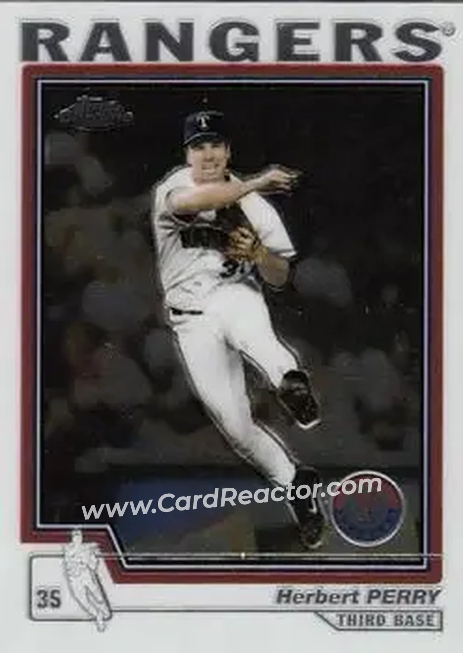 2004 Topps Chrome #363 - Herb Perry - Texas Rangers - Front