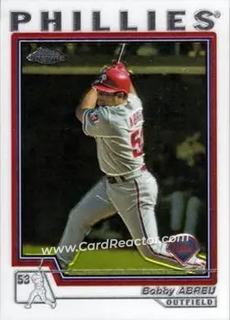 2004 Topps Chrome #384 - Bob Abreu - Philadelphia Phillies - Front