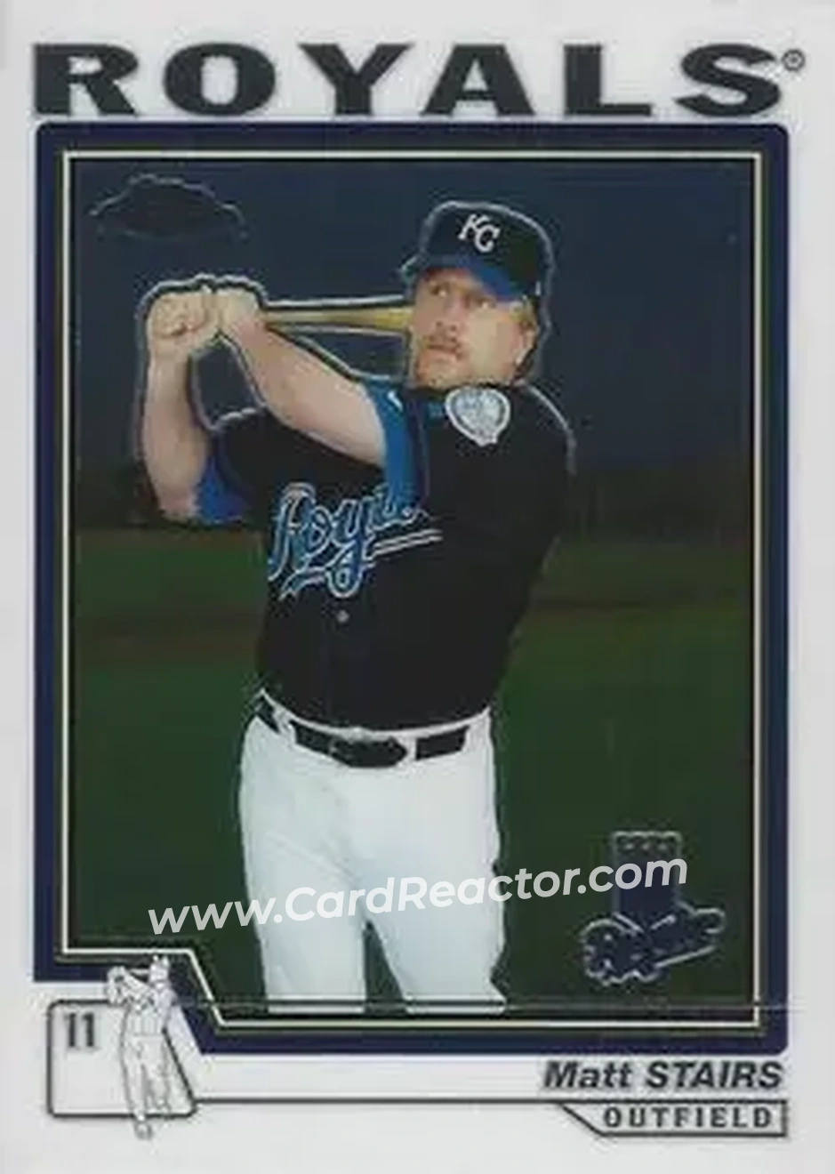 2004 Topps Chrome #387 - Matt Stairs - Kansas City Royals - Front