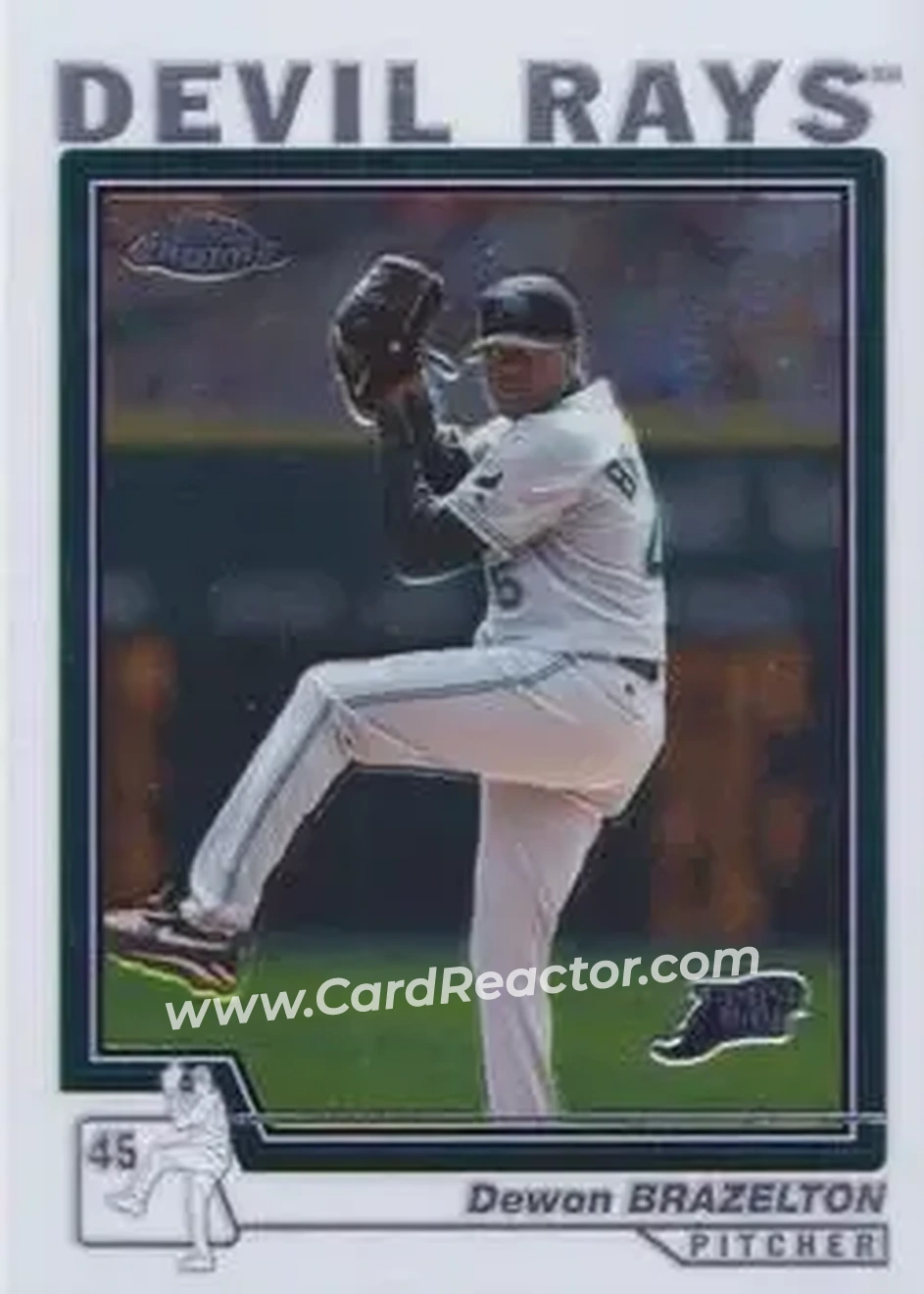2004 Topps Chrome #392 - Dewon Brazelton - Tampa Bay Devil Rays - Front