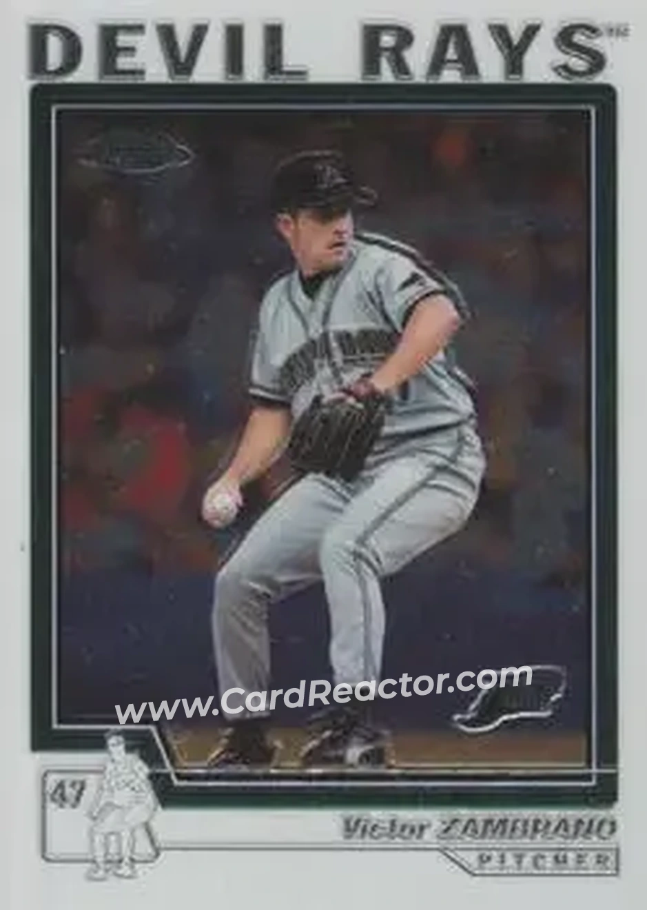 2004 Topps Chrome #399 - Victor Zambrano - Tampa Bay Devil Rays - Front