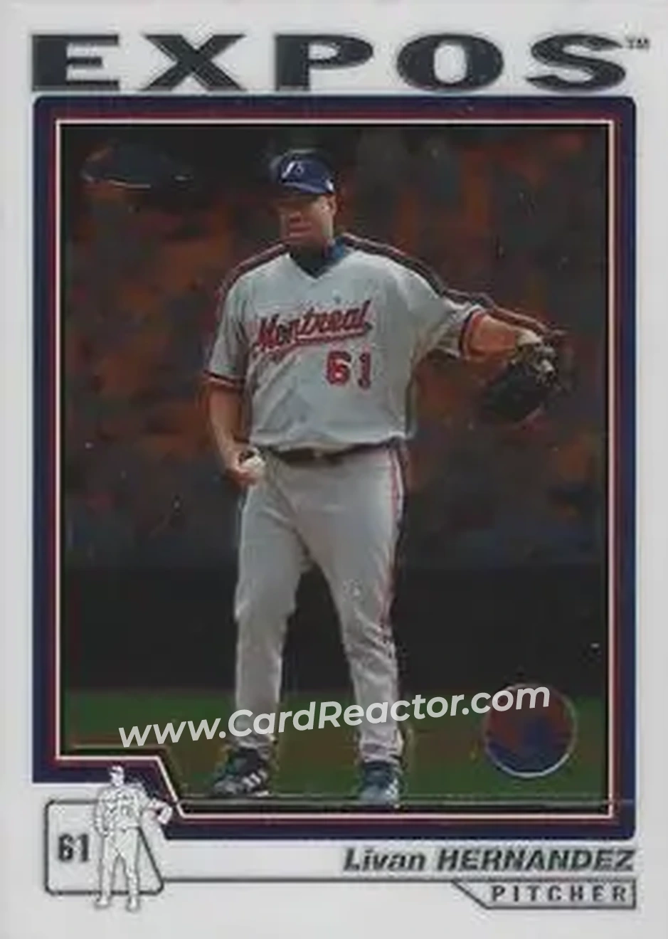 2004 Topps Chrome #418 - Livan Hernandez - Montreal Expos - Front