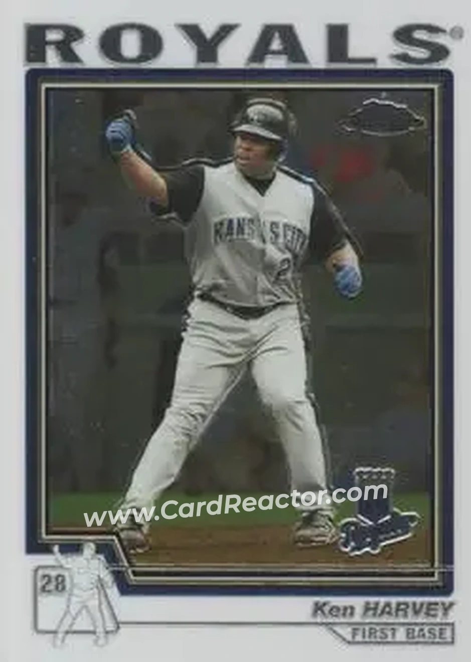 2004 Topps Chrome #462 - Ken Harvey - Kansas City Royals - Front 2004 Topps Chrome #462 - Ken Harvey - Kansas City Royals - Front