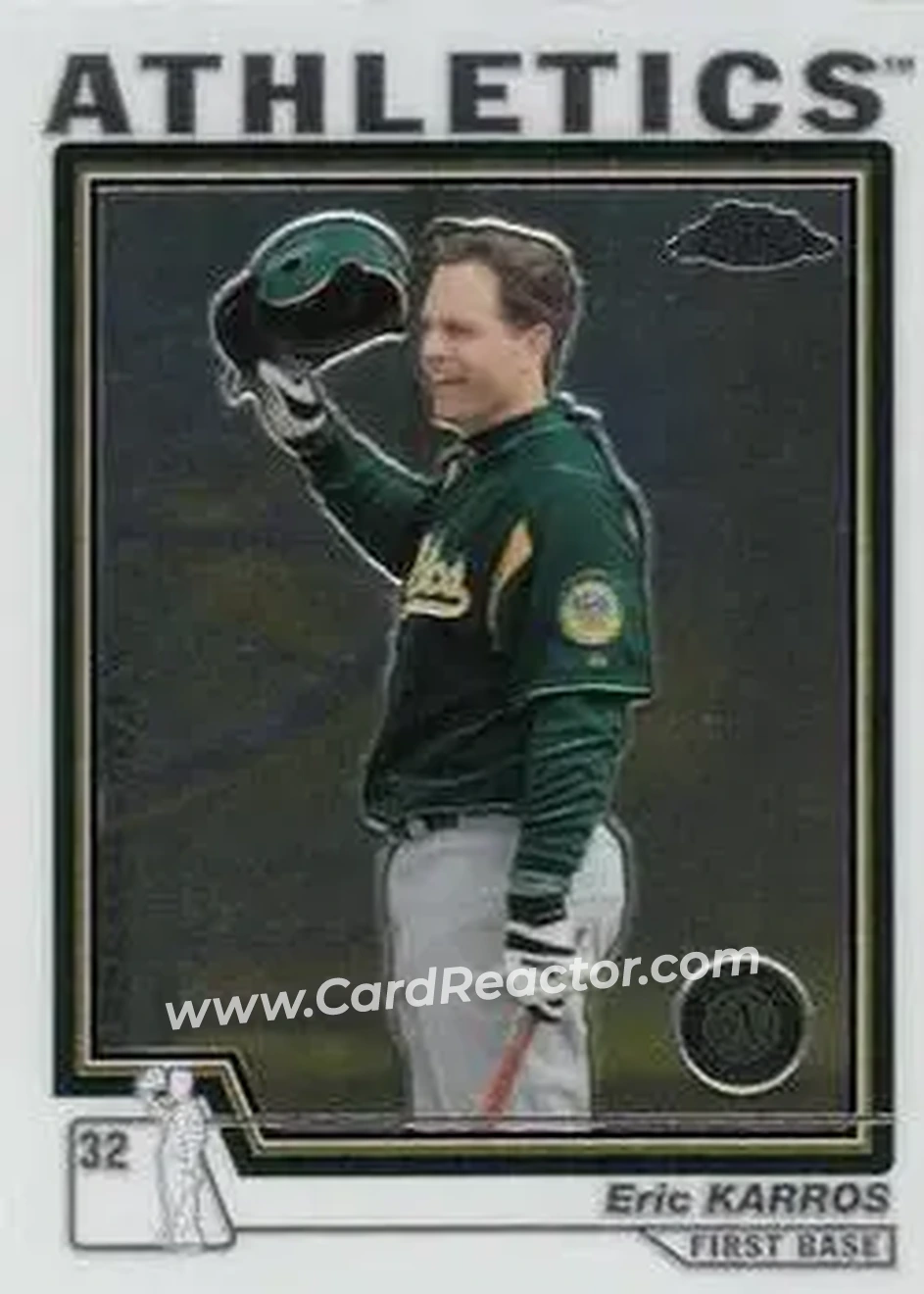 2004 Topps Chrome #406 - Eric Karros - Oakland Athletics - Front