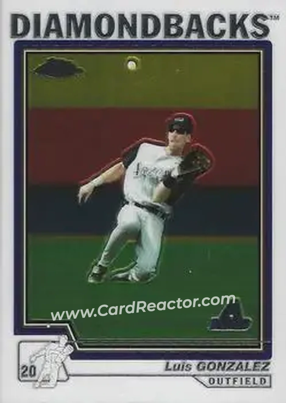 2004 Topps Chrome #408 - Luis Gonzalez - Arizona Diamondbacks - Front