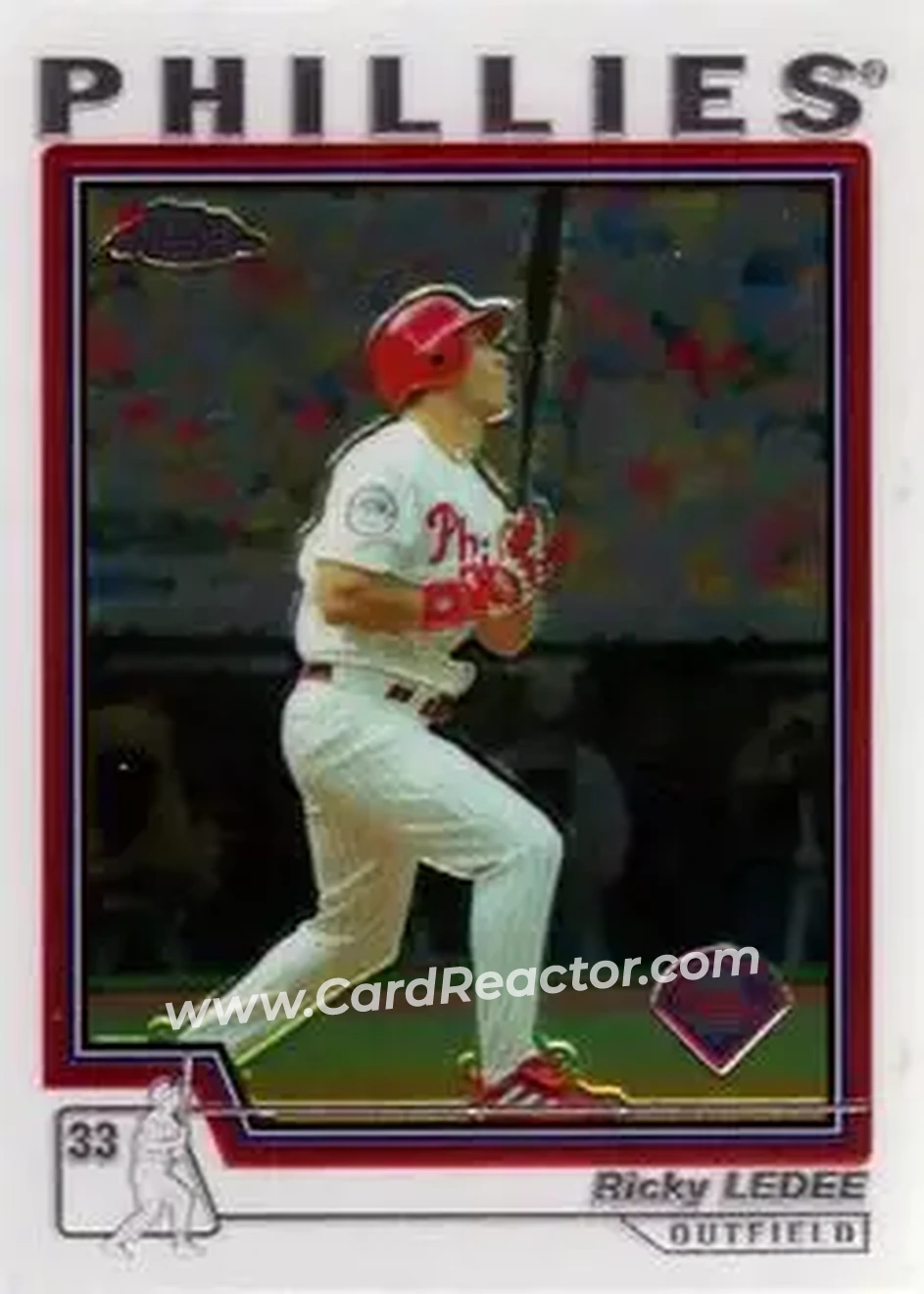 2004 Topps Chrome #448 - Ricky Ledee - Philadelphia Phillies - Front