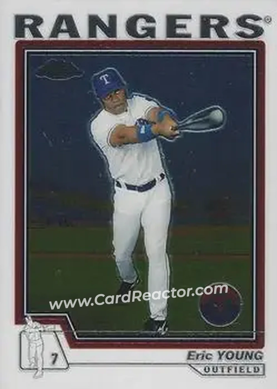 2004 Topps Chrome #451 - Eric Young - Texas Rangers - Front