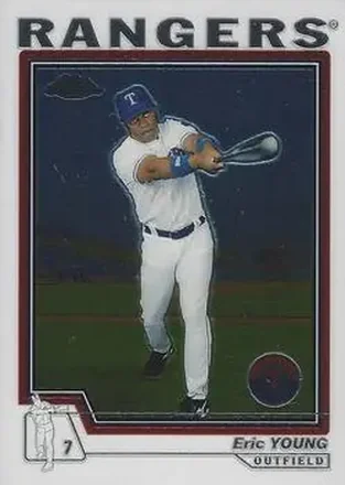 2004 Topps Chrome #451 - Eric Young - Texas Rangers