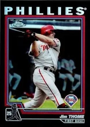 2004 Topps Chrome - Black Refractors #1 - Jim Thome - Philadelphia Phillies