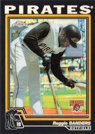 2004 Topps Chrome - Black Refractors #2 - Reggie Sanders - Pittsburgh Pirates
