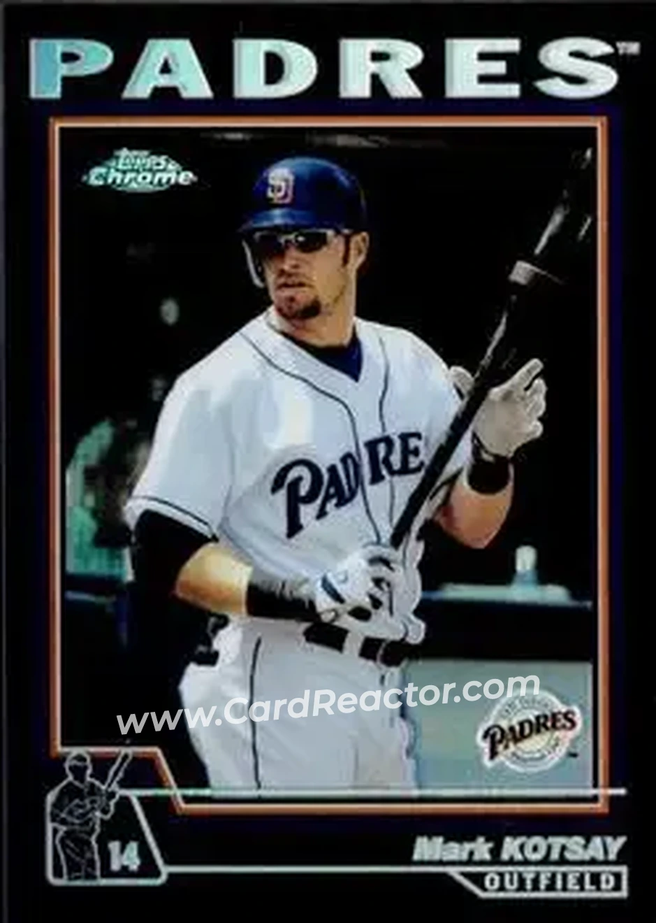 2004 Topps Chrome - Black Refractors #3 - Mark Kotsay - San Diego Padres - Front
