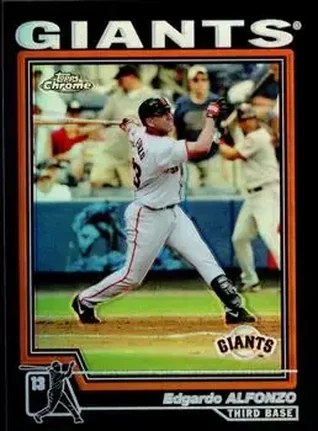 2004 Topps Chrome - Black Refractors #4 - Edgardo Alfonzo - San Francisco Giants