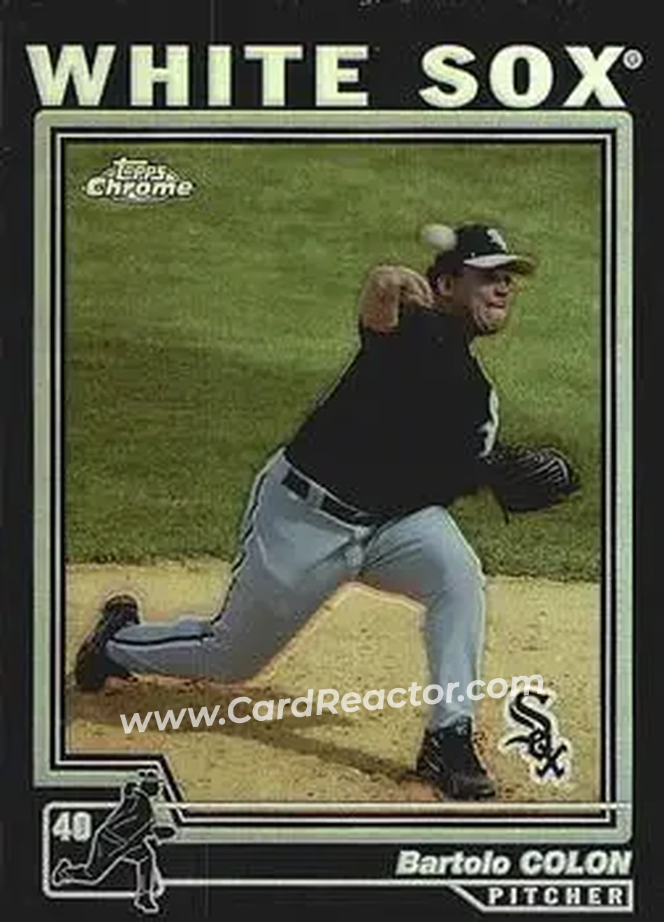 2004 Topps Chrome - Black Refractors #8 - Bartolo Colon - Chicago White Sox - Front