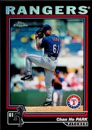 2004 Topps Chrome - Black Refractors #9 - Chan Ho Park - Texas Rangers