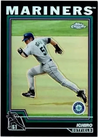 2004 Topps Chrome - Black Refractors #10 - Ichiro - Seattle Mariners