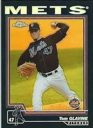2004 Topps Chrome - Black Refractors #13 - Tom Glavine - New York Mets