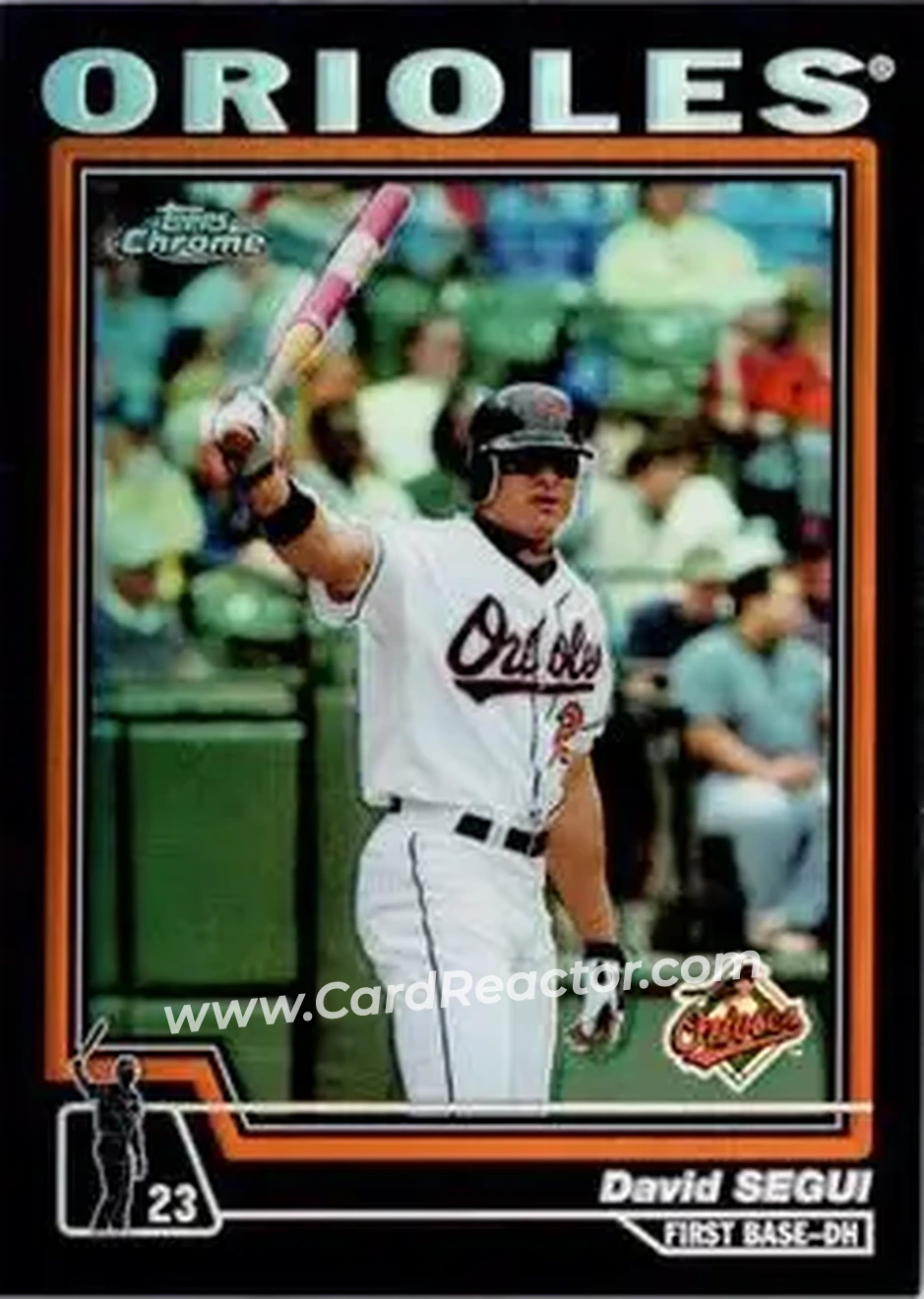 2004 Topps Chrome - Black Refractors #16 - David Segui - Baltimore Orioles - Front