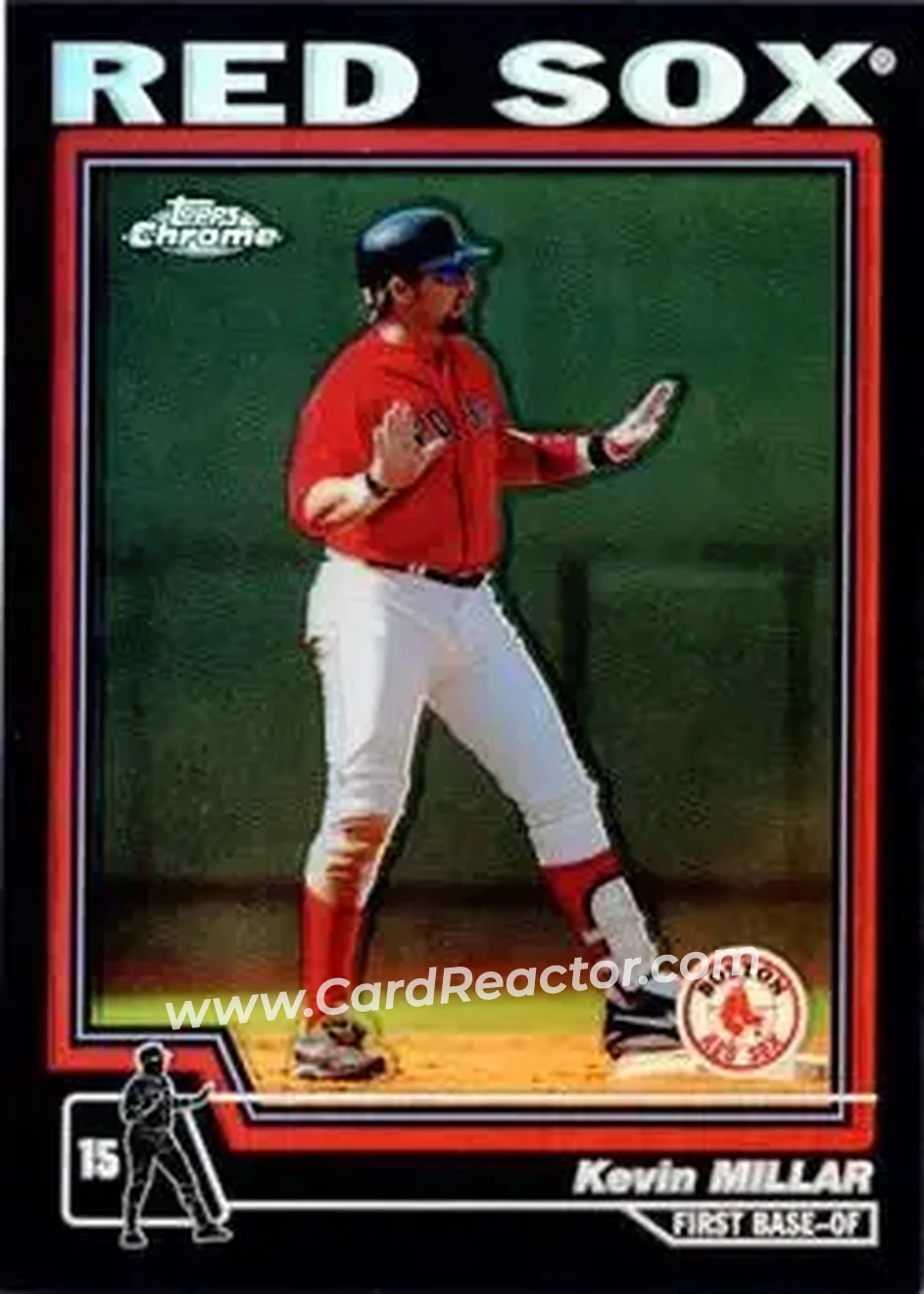 2004 Topps Chrome - Black Refractors #17 - Kevin Millar - Boston Red Sox - Front