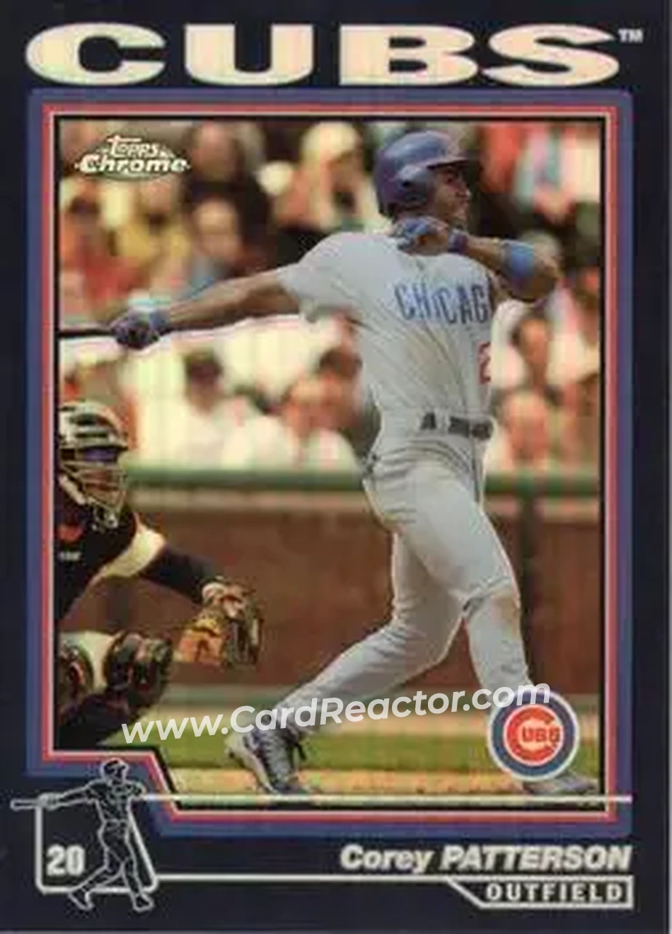 2004 Topps Chrome - Black Refractors #18 - Corey Patterson - Chicago Cubs - Front