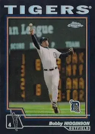 2004 Topps Chrome - Black Refractors #24 - Bobby Higginson - Detroit Tigers