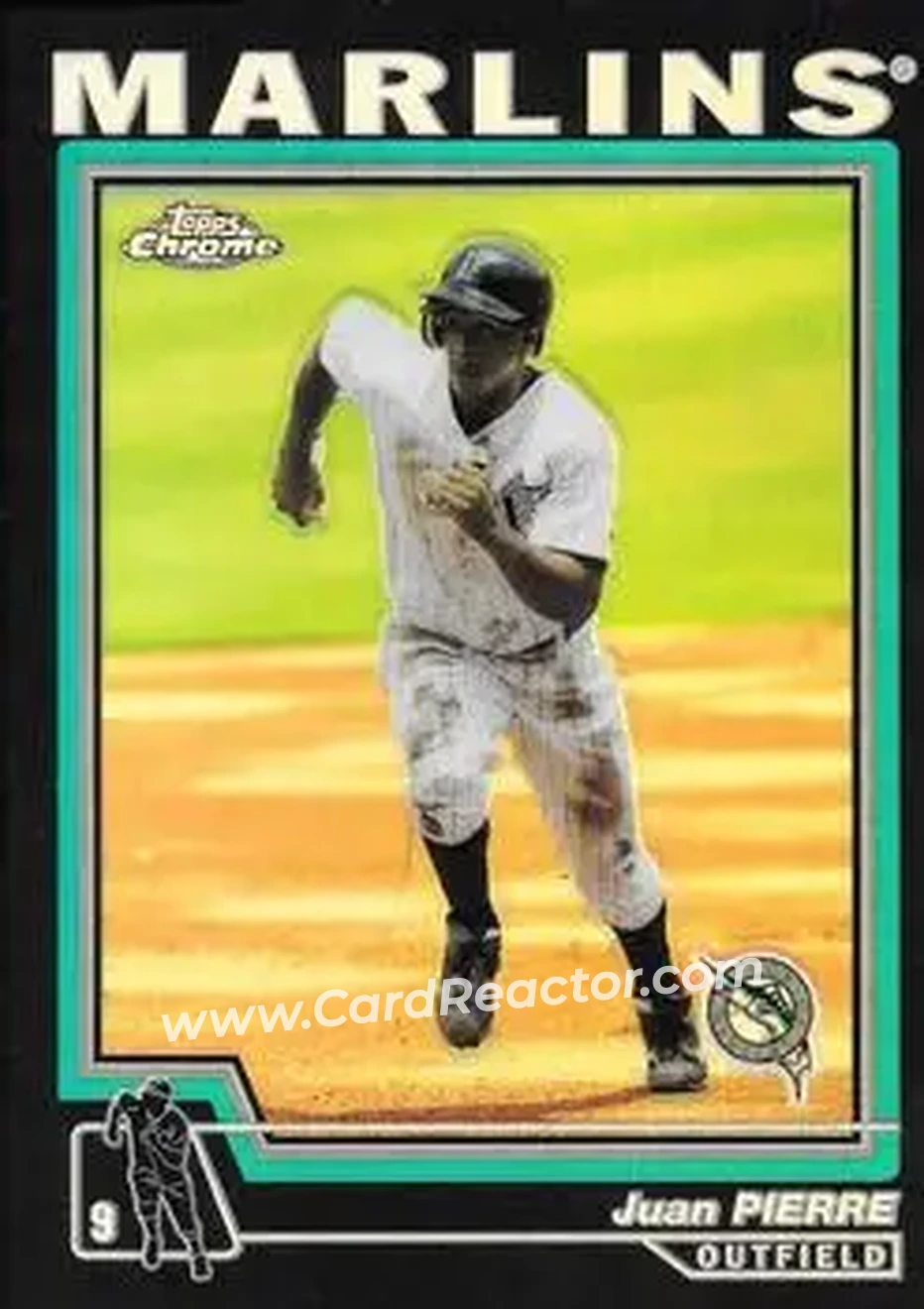 2004 Topps Chrome - Black Refractors #26 - Juan Pierre - Florida Marlins - Front