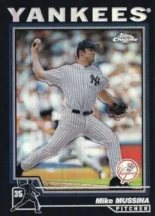 2004 Topps Chrome - Black Refractors #27 - Mike Mussina - New York Yankees