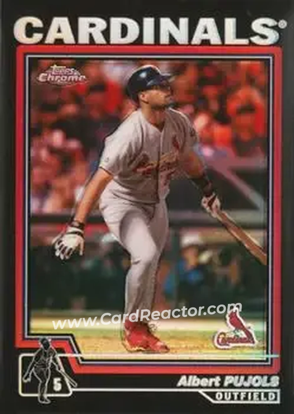 2004 Topps Chrome - Black Refractors #40 - Albert Pujols - St. Louis Cardinals - Front