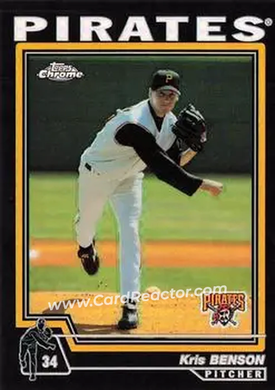 2004 Topps Chrome - Black Refractors #53 - Kris Benson - Pittsburgh Pirates - Front