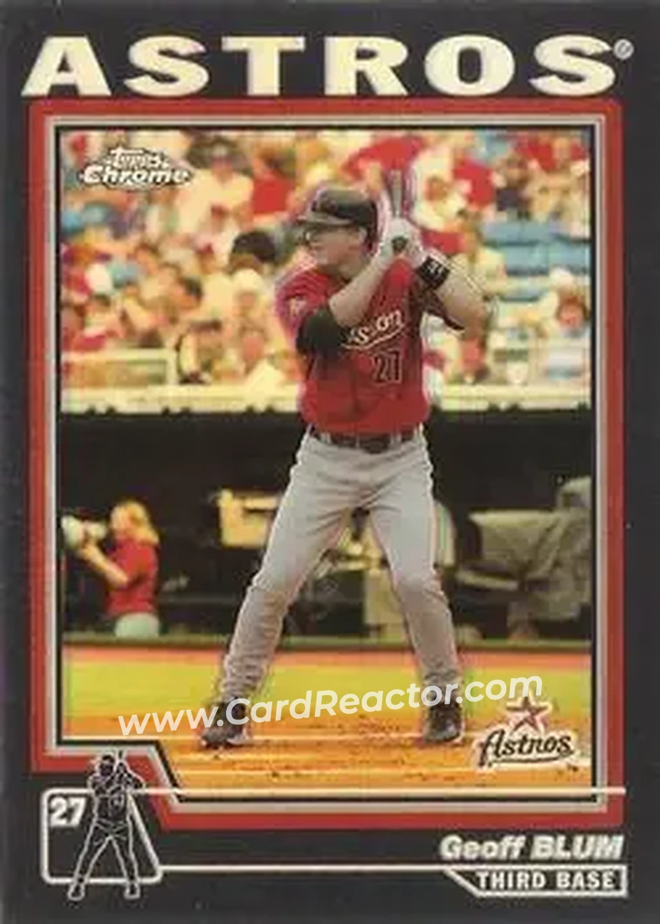 2004 Topps Chrome - Black Refractors #56 - Geoff Blum - Houston Astros - Front