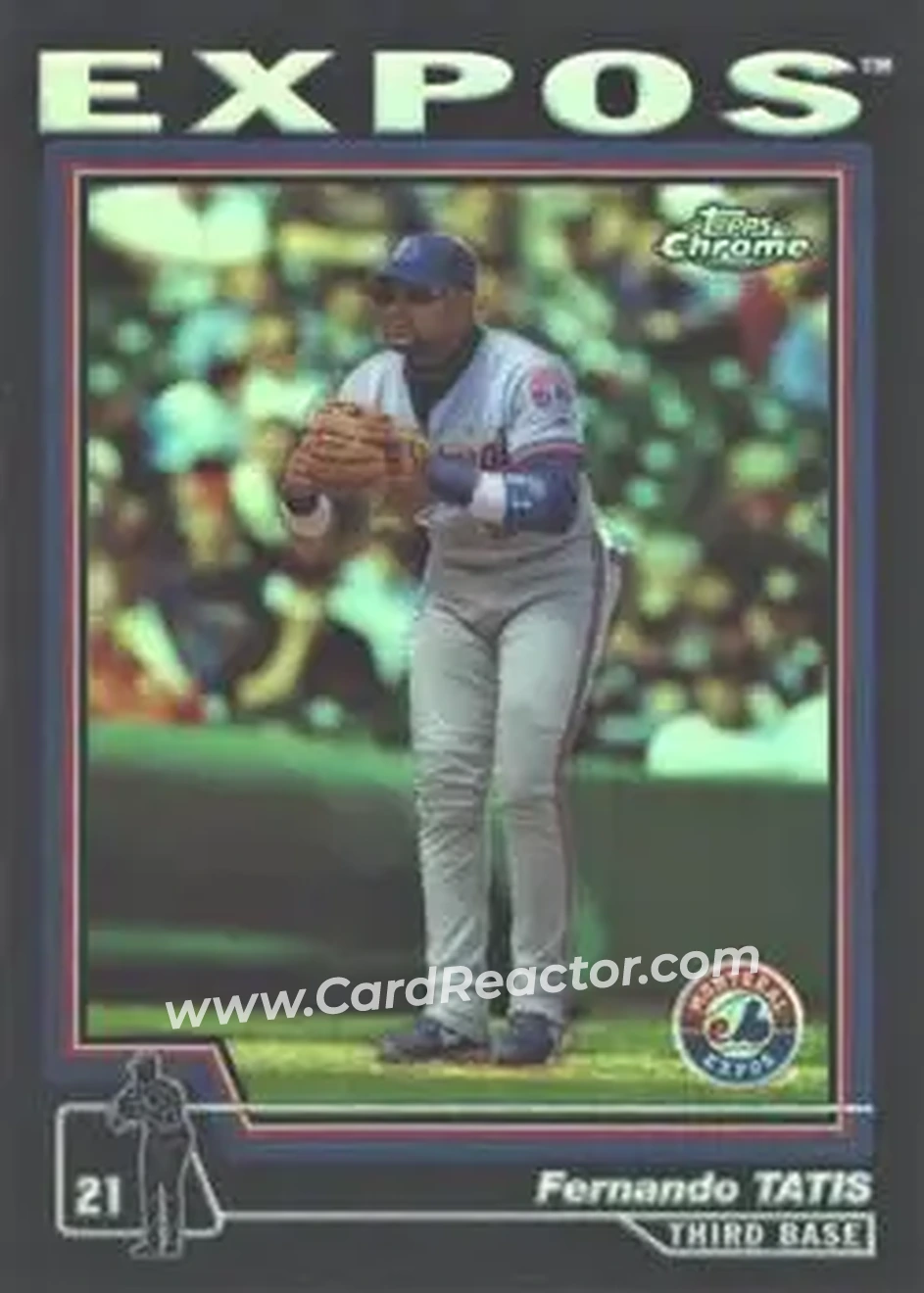 2004 Topps Chrome - Black Refractors #61 - Fernando Tatis - Montreal Expos - Front