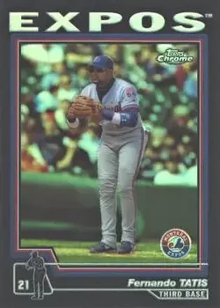 2004 Topps Chrome - Black Refractors #61 - Fernando Tatis - Montreal Expos