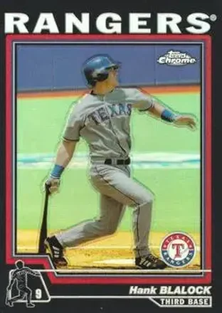 2004 Topps Chrome - Black Refractors #75 - Hank Blalock - Texas Rangers