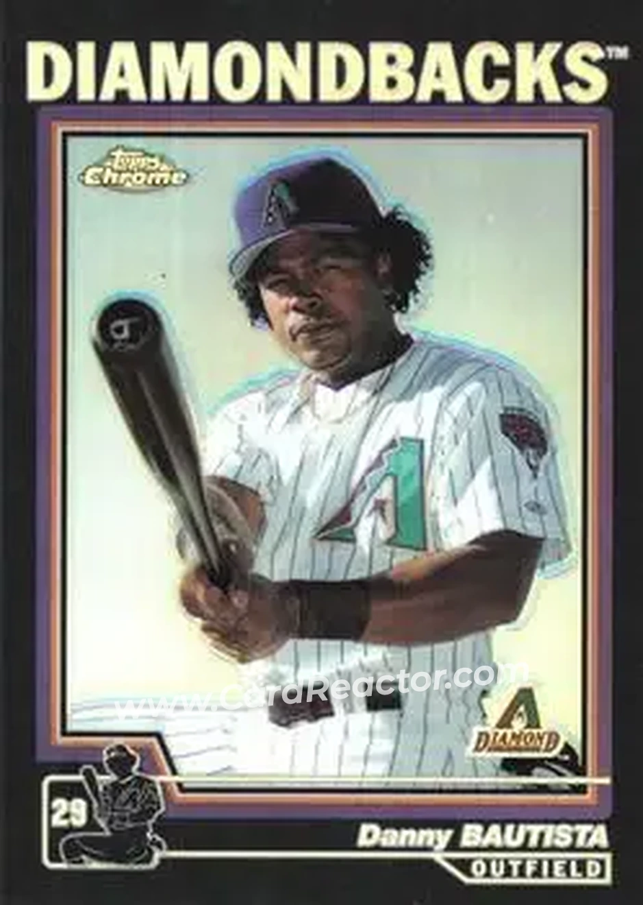 2004 Topps Chrome - Black Refractors #85 - Danny Bautista - Arizona Diamondbacks - Front