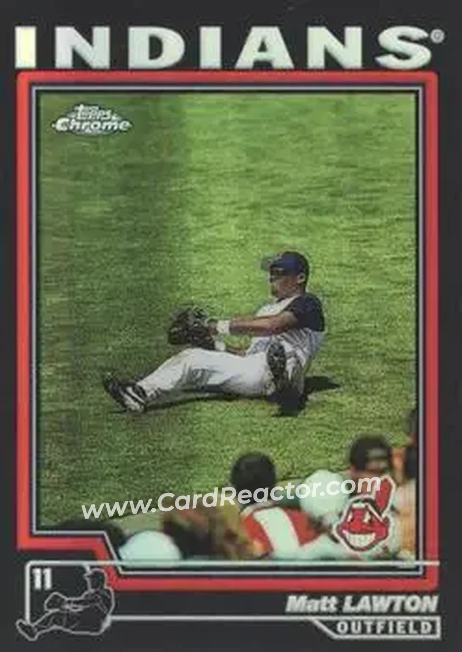 2004 Topps Chrome - Black Refractors #86 - Matt Lawton - Cleveland Indians - Front