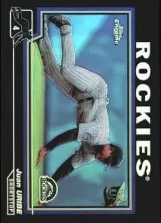 2004 Topps Chrome - Black Refractors #87 - Juan Uribe - Colorado Rockies