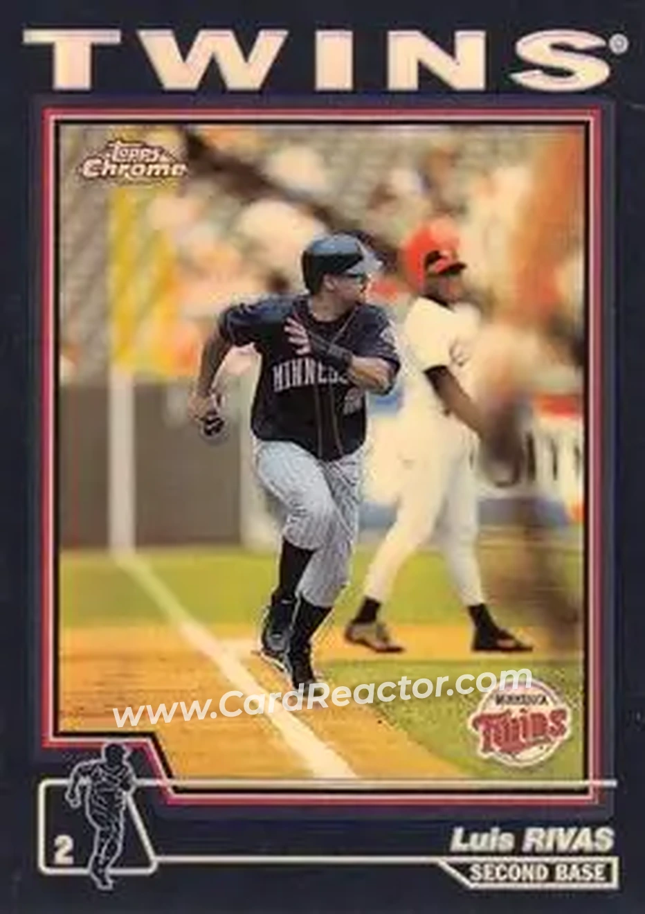 2004 Topps Chrome - Black Refractors #91 - Luis Rivas - Minnesota Twins - Front