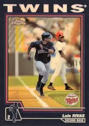 2004 Topps Chrome - Black Refractors #91 - Luis Rivas - Minnesota Twins