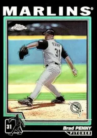 2004 Topps Chrome - Black Refractors #101 - Brad Penny - Florida Marlins