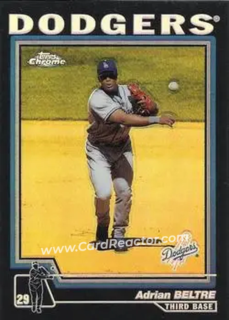 2004 Topps Chrome - Black Refractors #105 - Adrian Beltré - Los Angeles Dodgers - Front